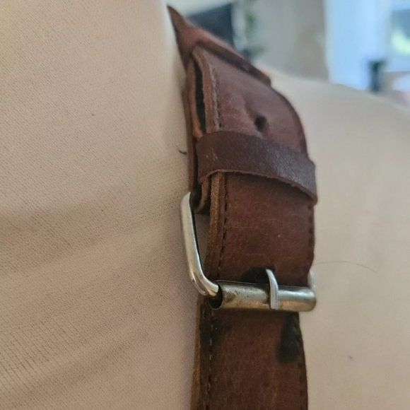 Komal's Passion Authentic Leather Brown Saddle Bag Purse Handbag Shoulder Bag - Picture 4 of 5